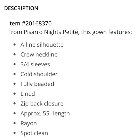 Crew Neck Beaded Sequin Cold Shoulder 3/4 Sleeve A-Line Gown - Picture 6 of 6